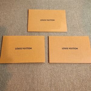 AUTHENTIC LOUIS VUITTON Receipt/Gift card Covers, EUC 3 pieces